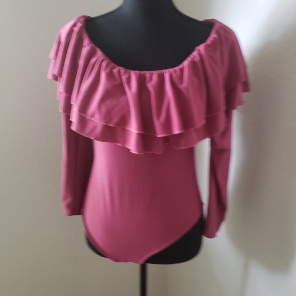 Sexy Blush Cotton Candy Couture Bodysuit w/Ruffles - Picture 3 of 9